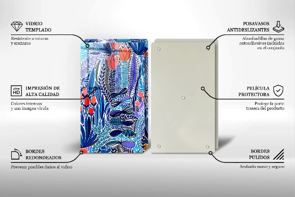 De vidrio templado Prado pintado