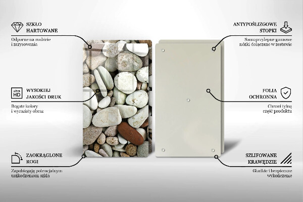 De vidrio templado Fondo de piedras pequeñas