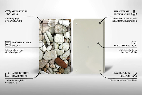 De vidrio templado Fondo de piedras pequeñas