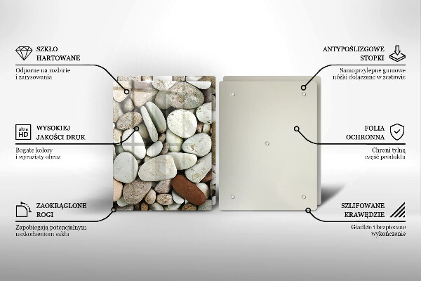 De vidrio templado Fondo de piedras pequeñas