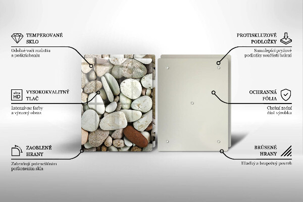 De vidrio templado Fondo de piedras pequeñas