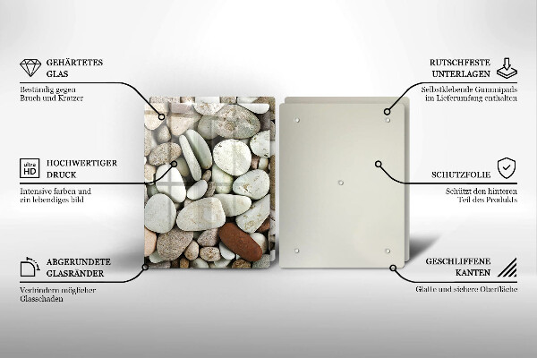 De vidrio templado Fondo de piedras pequeñas