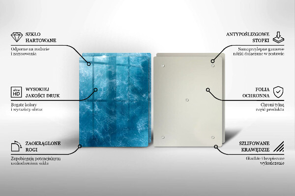 De vidrio templado Agua azul