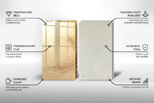 De vidrio templado Vacaciones de arena en la playa