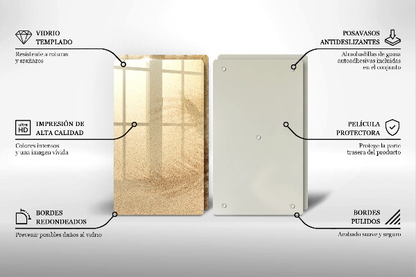 De vidrio templado Vacaciones de arena en la playa