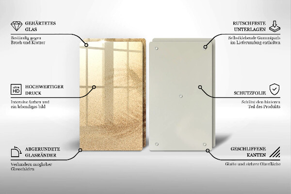 De vidrio templado Vacaciones de arena en la playa