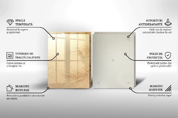 De vidrio templado Vacaciones de arena en la playa