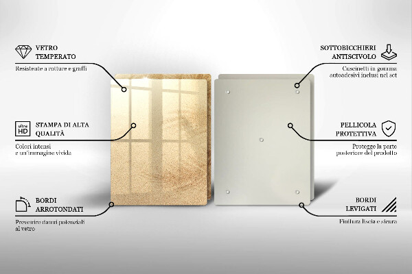 De vidrio templado Vacaciones de arena en la playa