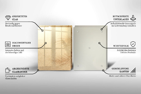 De vidrio templado Vacaciones de arena en la playa