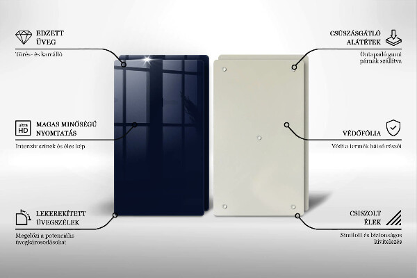 De vidrio templado Azul marino