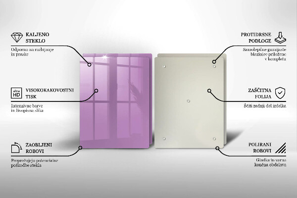 De vidrio templado Color violeta