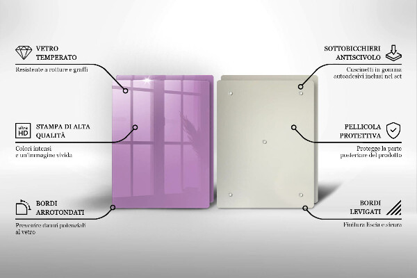 De vidrio templado Color violeta