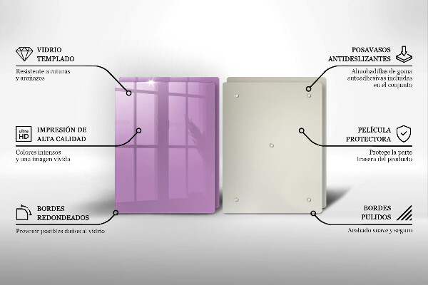 De vidrio templado Color violeta