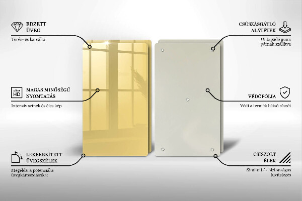 De vidrio templado Amarillo