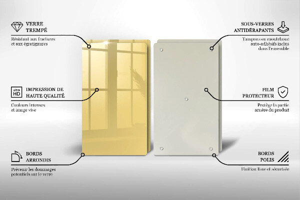 De vidrio templado Amarillo