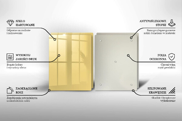 De vidrio templado Amarillo