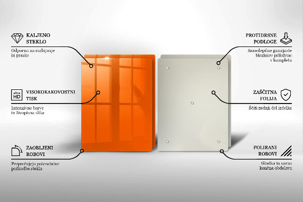 De vidrio templado Color naranja