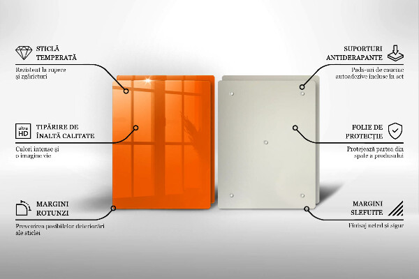 De vidrio templado Color naranja