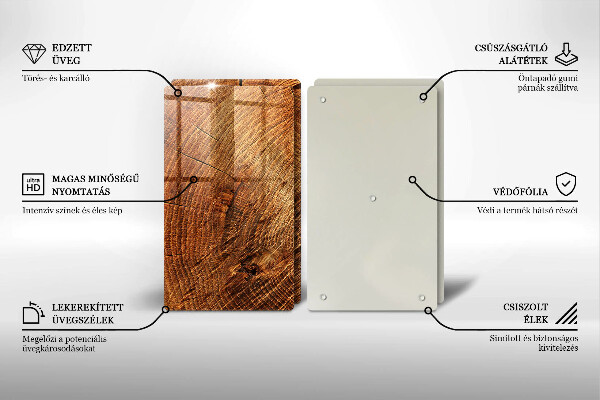 De vidrio templado Grano de madera del árbol