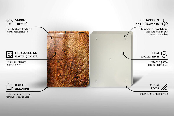 De vidrio templado Grano de madera del árbol