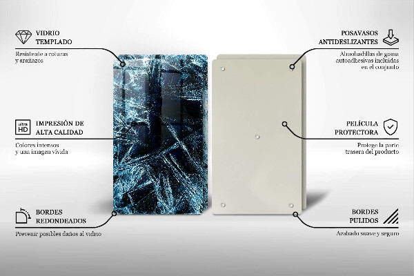 De vidrio templado Estructura del hielo afilado