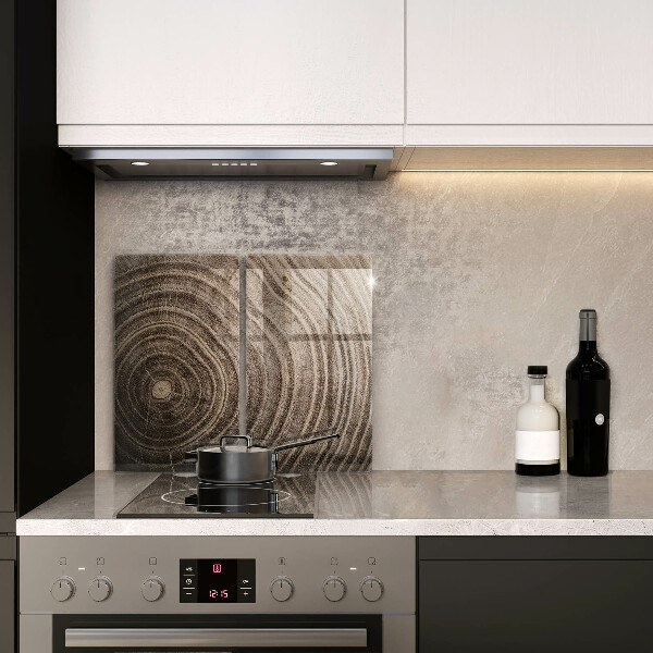 De vidrio templado Anillos de madera