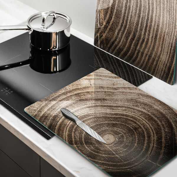 De vidrio templado Anillos de madera