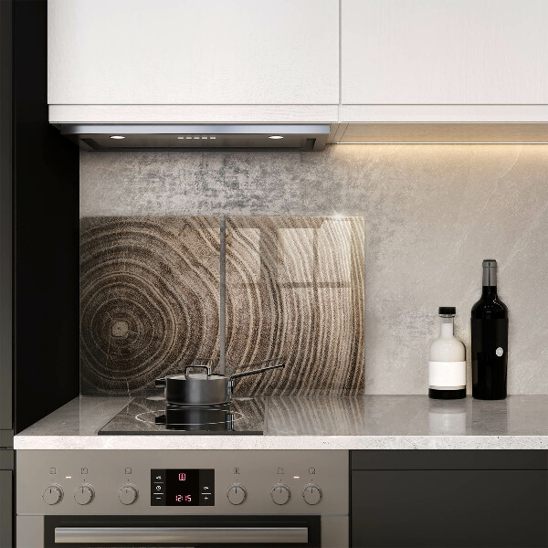 De vidrio templado Anillos de madera