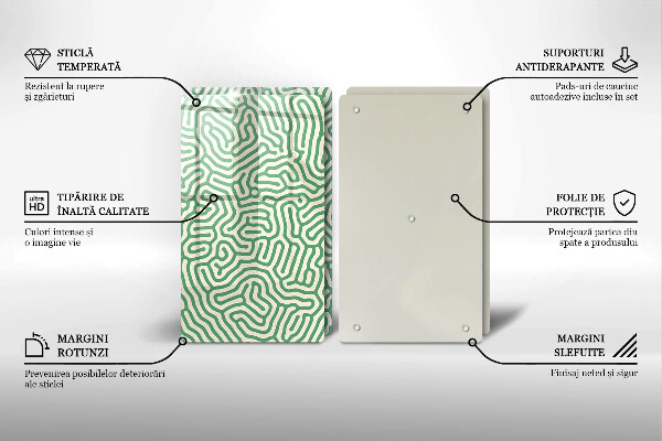 De vidrio templado Líneas abstractas