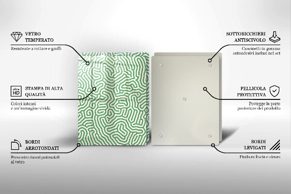 De vidrio templado Líneas abstractas
