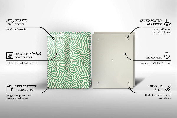 De vidrio templado Líneas abstractas