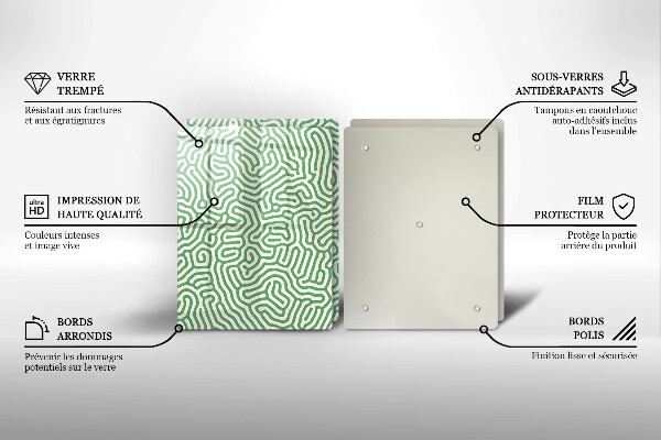 De vidrio templado Líneas abstractas