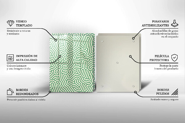 De vidrio templado Líneas abstractas