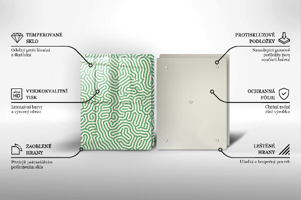 De vidrio templado Líneas abstractas