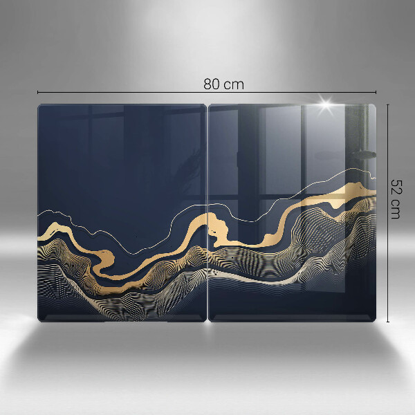 De vidrio templado Líneas doradas abstractas