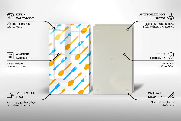 De vidrio templado Tenedores y cucharas