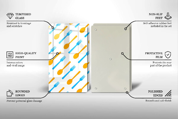 De vidrio templado Tenedores y cucharas