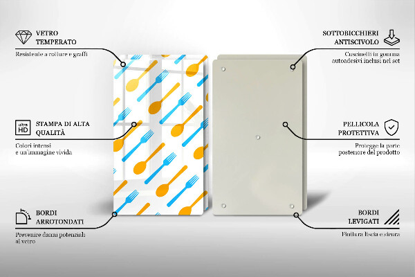 De vidrio templado Tenedores y cucharas