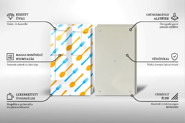 De vidrio templado Tenedores y cucharas
