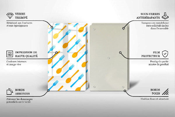 De vidrio templado Tenedores y cucharas