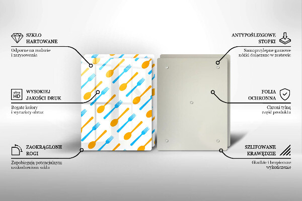 De vidrio templado Tenedores y cucharas