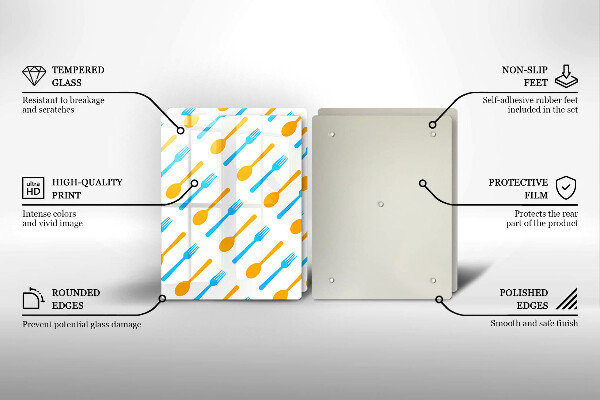 De vidrio templado Tenedores y cucharas