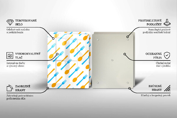 De vidrio templado Tenedores y cucharas