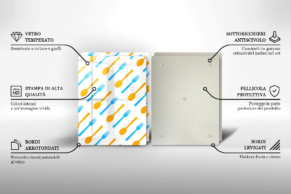 De vidrio templado Tenedores y cucharas