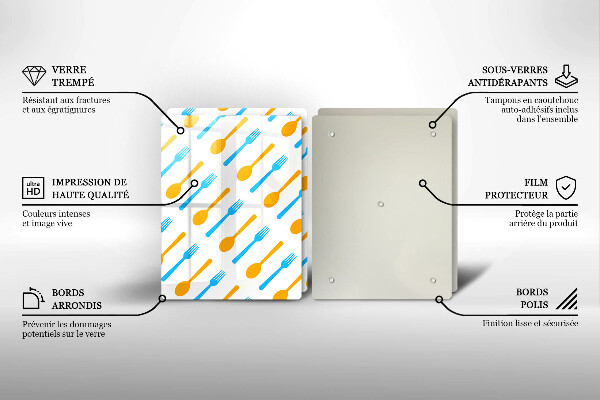 De vidrio templado Tenedores y cucharas
