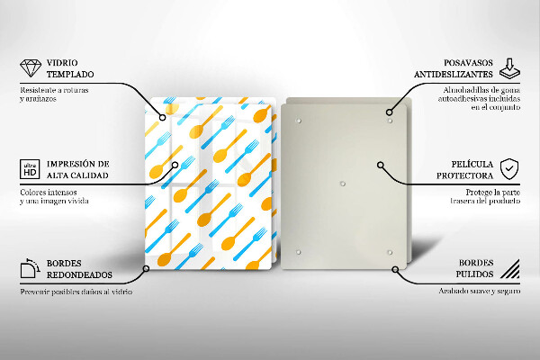 De vidrio templado Tenedores y cucharas