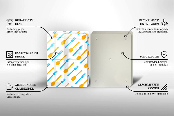 De vidrio templado Tenedores y cucharas