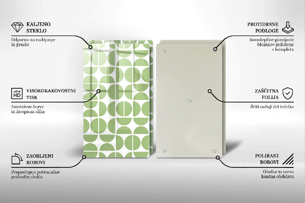 De vidrio templado Patrón de formas boho