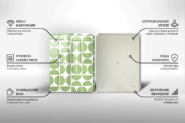 De vidrio templado Patrón de formas boho