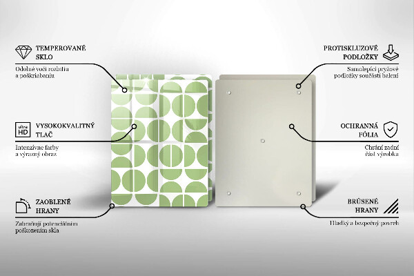 De vidrio templado Patrón de formas boho